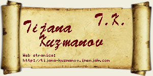 Tijana Kuzmanov vizit kartica